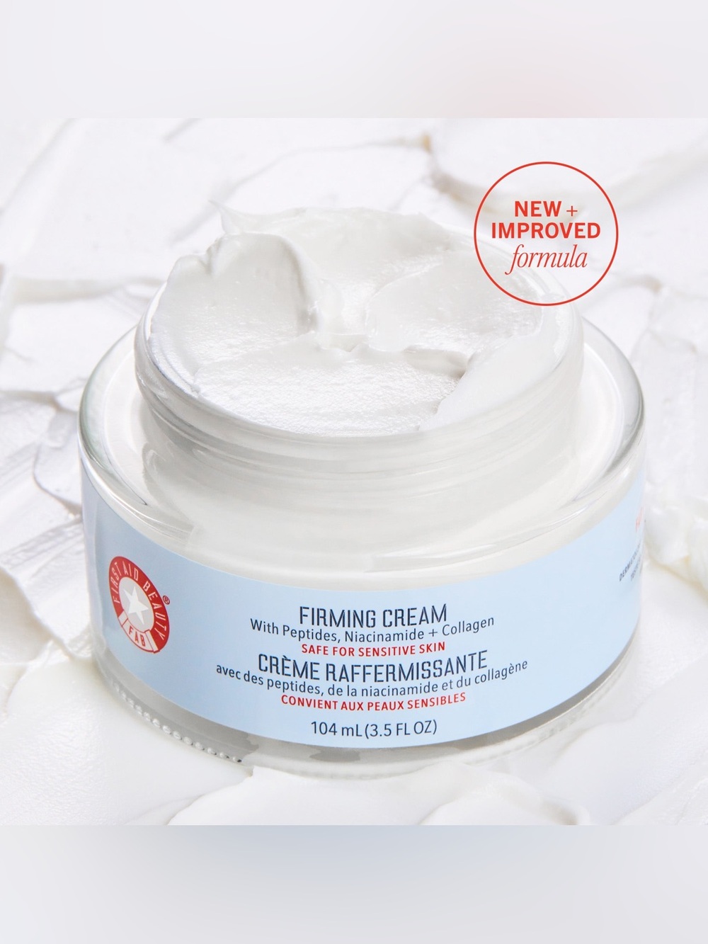 NWT First Aid Beauty Firming Cream With Peptides, Niacinamide + Collagen, 3.5 oz